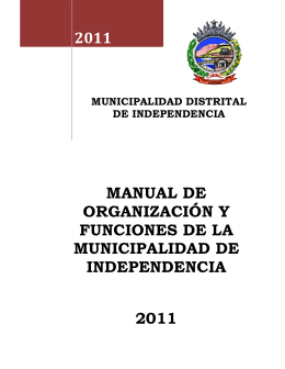 manual de organización y funciones de la municipalidad de