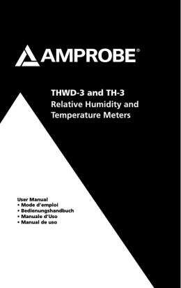 THWD-3 and TH-3 Relative Humidity and Temperature Meters