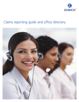 Claims reporting guide and office directory