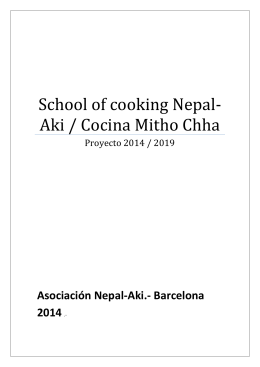 School of cooking Nepal-Aki / Cocina Mitho Chha