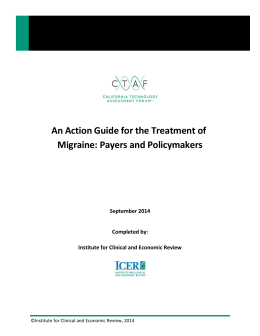 An Action Guide for the Treatment of Migraine: Payers and