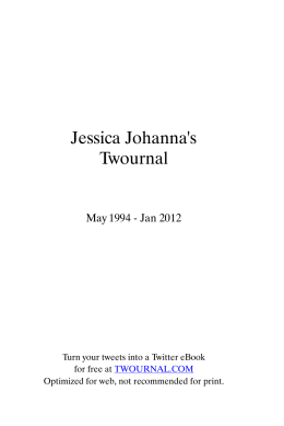Jessica Johanna`s Twournal