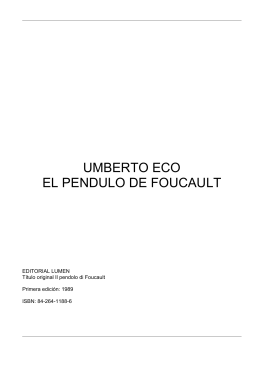 El péndulo de Foucault - biblioteca social d`olot