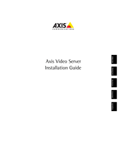Axis Video Server Installation Guide