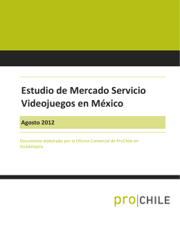 Estudio de Mercado Servicio Videojuegos en México