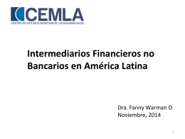 Intermediarios no bancarios en la estructura del sistema financiero