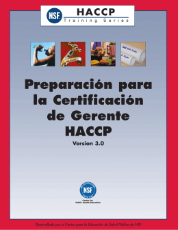 Preparación para la Certificación de Gerente HACCP Version 3.0