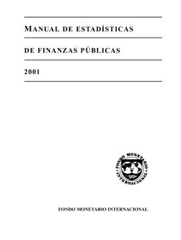 Manual de estadísticas de finanzas públicas 2001 -- Diciembre