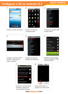 Configurar o 3G no Android v2.2