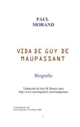 Vida de Guy de Maupassant (por Paul Morand)