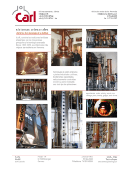 sistemas artesanales - CARL Artisan Distilleries and Brewing Systems