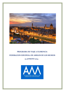 Programa de viaje a Florencia