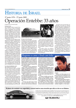 27 junio 1976 - 27 junio 2009 Operación Entebbe: 33 años.