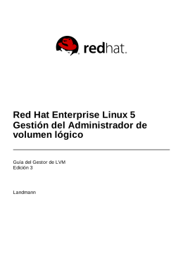 Red Hat Enterprise Linux 5 Gestión del Administrador de volumen