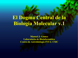 El Dogma Central de la Biología Molecular v.1 - PDG-CNB