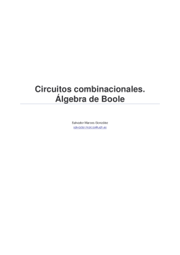 Circuitos combinacionales. Álgebra de Boole