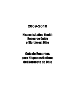 2009-2010 Guía de Recursos para Hispanos/Latinos del Noroeste