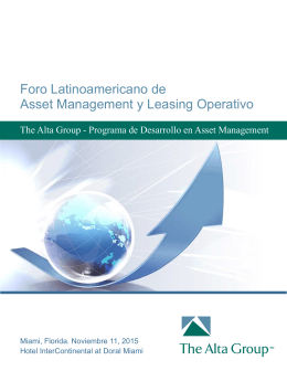 Foro Latinoamericano de Asset Management y Leasing Operativo