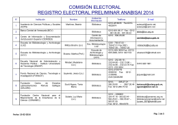 comisión electoral registro electoral preliminar anabisai 2014