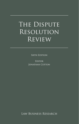 The Dispute Resolution Review