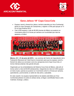 Gana Jalisco 18° Copa Coca-Cola