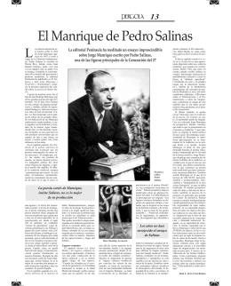 El Manrique de Pedro Salinas