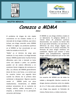 October 2014 – Conozca a MDMA