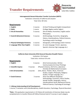 Transfer Requirements - Latino Policy Coalition