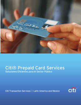 Citi® Prepaid Card Services