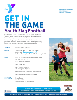 GET IN THE GAME Youth Flag Football