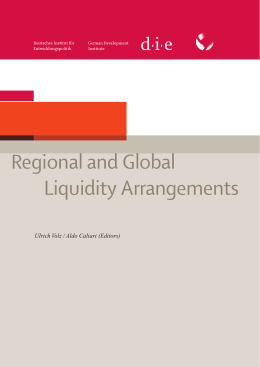 Regional and Global Liquidity Arrangements