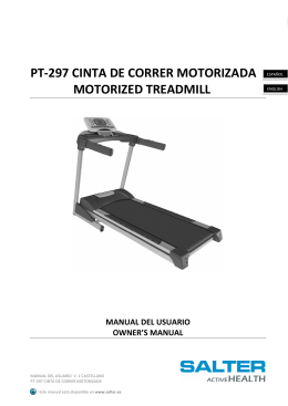PT-297 CINTA DE CORRER MOTORIZADA MOTORIZED