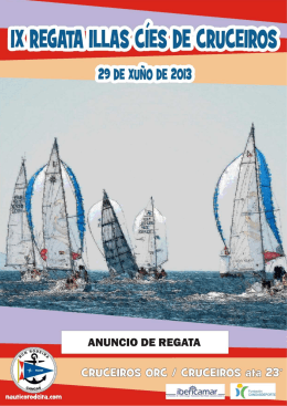 Anuncio Regata Islas Cíes Cruceros Cangas 2013