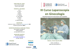 III Curso Laparoscopia en Ginecología