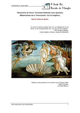“Nacimiento de Venus” de Sandro Botticelli como apostasía
