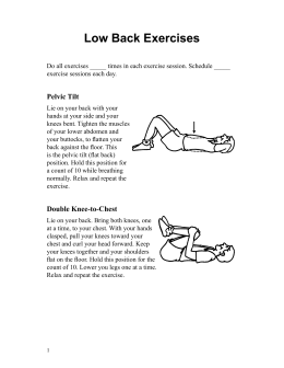 Low Back Exercises - Spanish - Health Information Translations