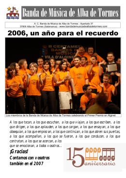 Anuario 2006 en PDF - Banda de Música de Alba de Tormes