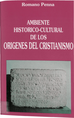 Ambiente histórico-cultural de los orígenes del Cristianismo