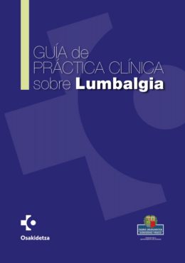 Guía de práctica clínica sobre lumbalgia ( pdf , 1 MB )
