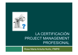 La certificación Project Management Profesional