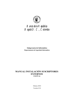 Manual de instalación - Banco de la República