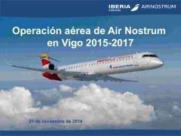 Operación aérea de Air Nostrum en Vigo 2015-2017