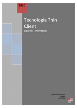 Tecnología Thin Client - Lan Core