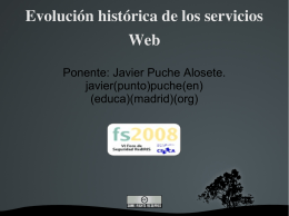 Evolución histórica de los servicios Web