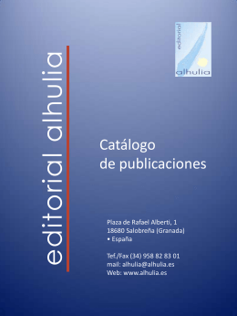Catálogo - Editorial Alhulia