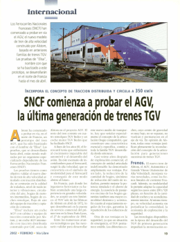 SNCF comienza a probar el AGV, la última generación de trenes TGV