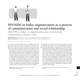 HIV/AIDS in India: stigmatization as a process of