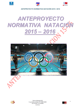 anteproyecto normativa natación 2015 – 2016