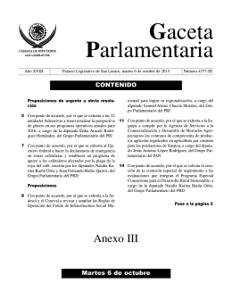 6 oct anexo III.qxd - Gaceta Parlamentaria, Cámara de Diputados