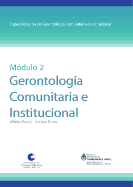 Gerontología Comunitaria e Institucional